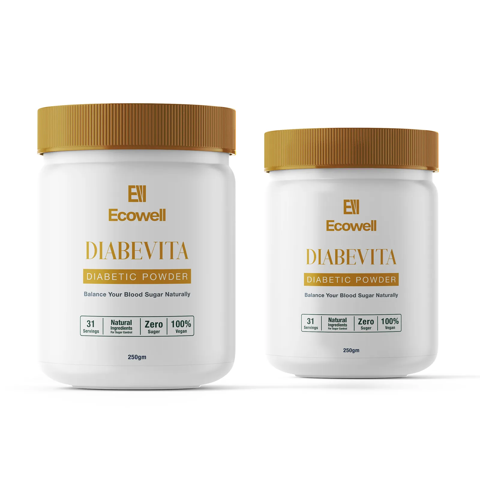 Two White DiabeVita Jars